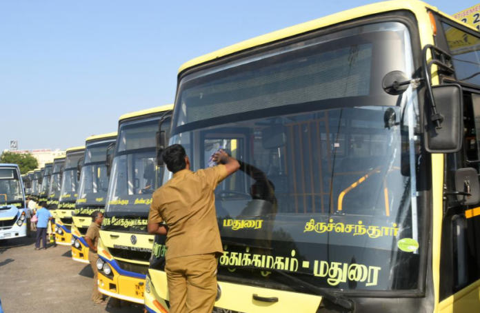 Transport Minister Starts 55 New TNSTC Buses