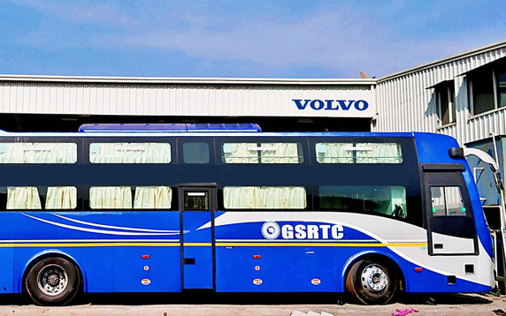 GSRTC Launches AC Volvo Bus Service from Ahmedabad Airport to Vadodara