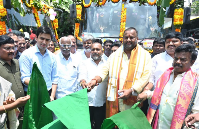 A.P Transport Minister Launches 17 New APSRTC Buses in Chittoor